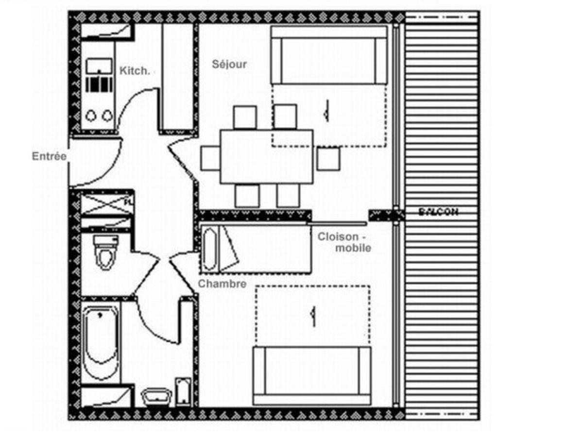 Appartement Lumineux 6 Pers. - Balcon Sud - Acces Direct Aux Pistes - Garage En Option - La Croisette - Fr-1-344-1017 Saint-Martin-de-Belleville Luaran gambar